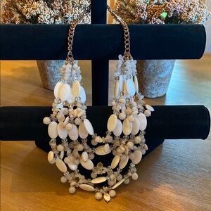 Elegant Cream Beaded Necklace